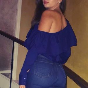 Leith off the shoulder ruffle blouse